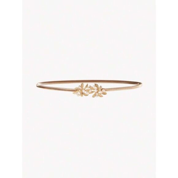 Gold Leaf Pearl Accent Waist Belt M1828 main image 6